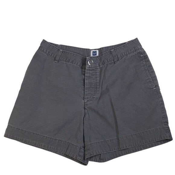 Gap Shorts Chino Gray Womens 2 Cotton Flat Front Back Pockets Casual 54023 - Picture 1 of 6